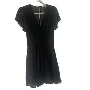 Rowa Women's Size Small Black Chiffon Little Black Dress